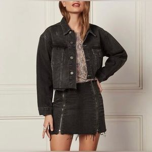Boyish Denim Black Cropped Jacket